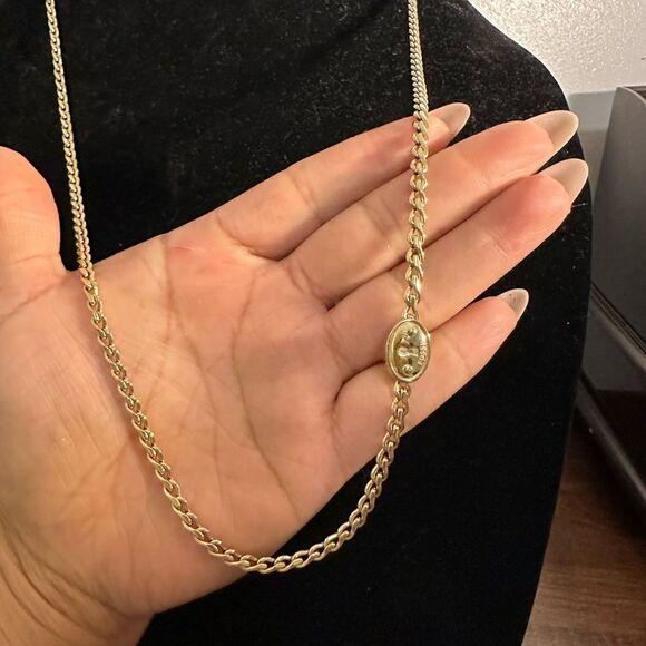 Fossil Foxtail Thick Chain Necklace Approx 44-Inch Length Gold Tone - Picture 2 of 3